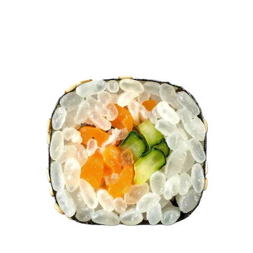 Ролл с лососем и огурцом