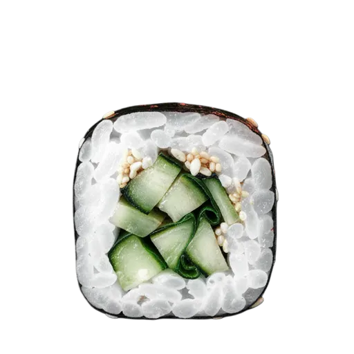 Ролл с огурцом и кунжутом