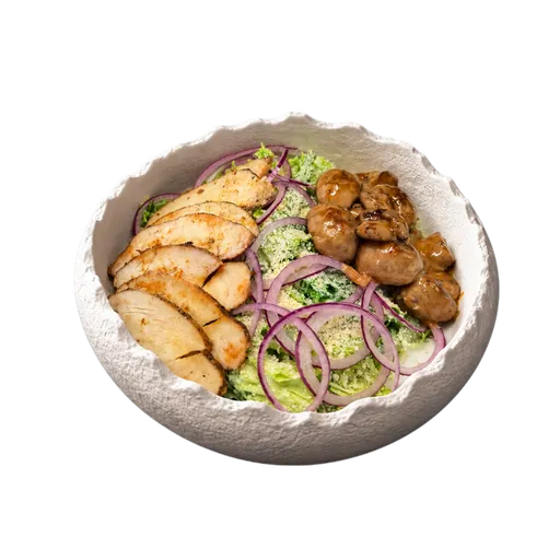 Кура с грибами