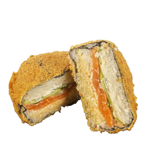 Суши-бургер с лососем